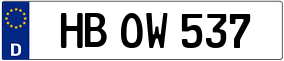Trailer License Plate